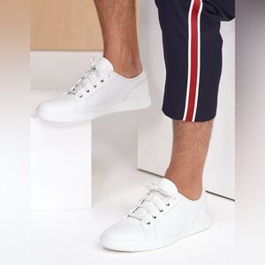 FitFlop | Christophe Tumbled Toe Cap Men Urban White Leather Sneakers